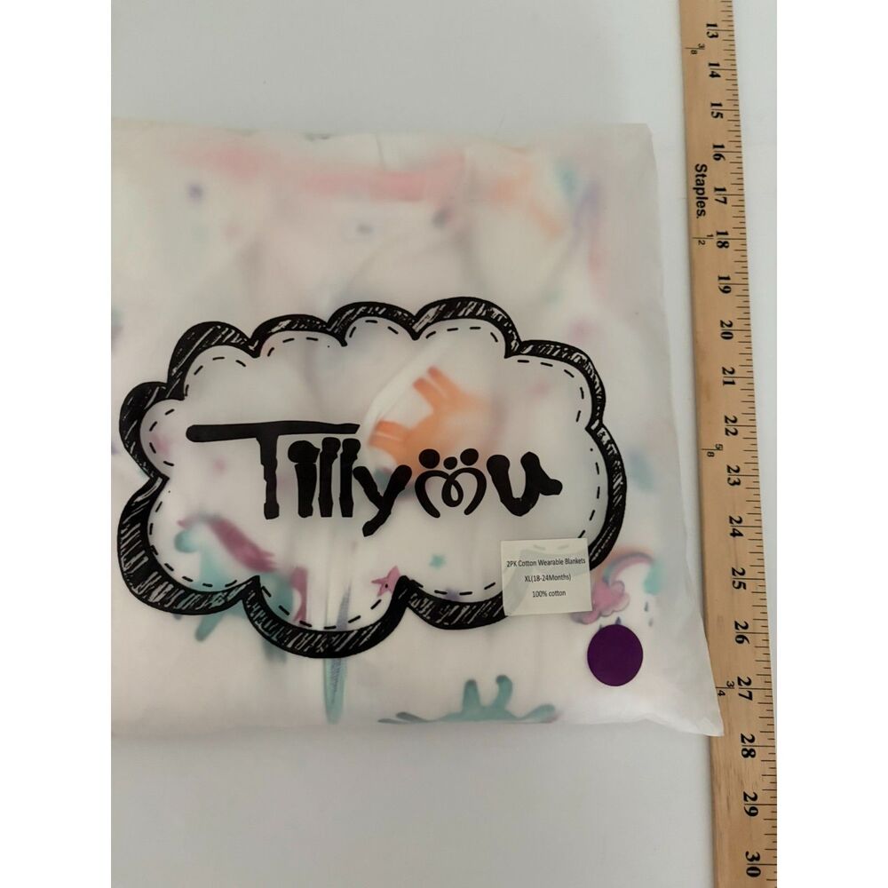 Tillymu 2 pack cotton wearable blankets/sleep sacks XL